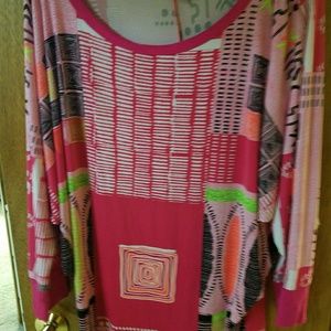 Bright colored stretchy tunic